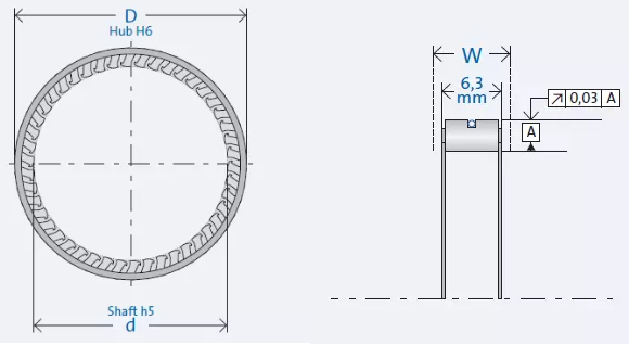 Fe 423Z2 del Fe d'acciaio 423Z dei cuscinetti della frizione di modo dello Sprag uno di FE423Z FE423Z2 1
