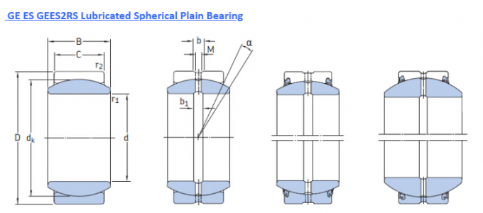 Venda a caldo GE...SX GE...ES GE...AW Ball Joint Radial Spherical Plain Bearing Self Lubrication GE45ES 2RS 1